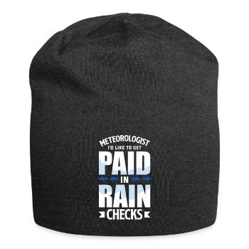 Meteorologe Meteorologie Sturmjäger Geschenk - Jersey-Beanie - Anthrazit - Vorne