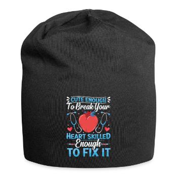 Nursing Assistent Design - Jersey-Beanie - Schwarz - Vorne