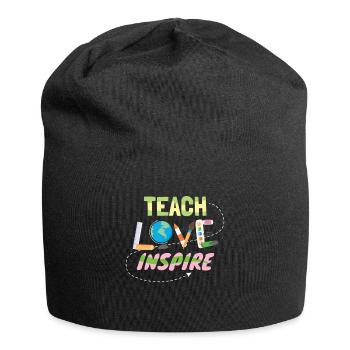Tech Love Inspire Enseignant École d’enseignants - Bonnet en jersey - noir - Devant