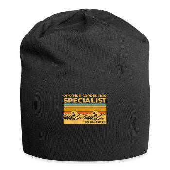 Spezialist für Vintage-Haltungskorrektur Spezial - Jersey-Beanie - Schwarz - Vorne
