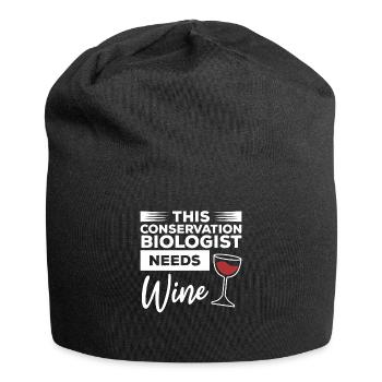 This Conservation Biologist Needs Wine Biology - Jersey Beanie - black - Front