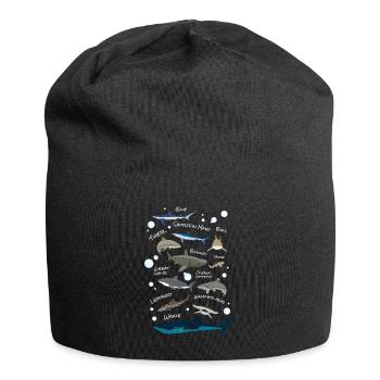 Shark Species Shark Fish - Jersey Beanie - black - Front