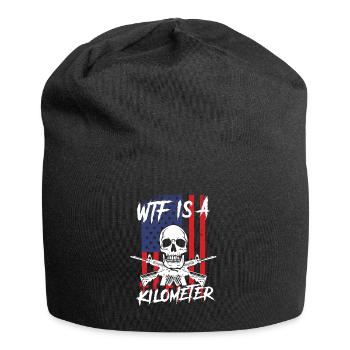 WTF est un squelette de mème Internet kilométrique USA - Bonnet en jersey - noir - Devant