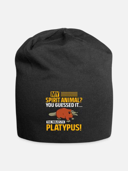 Platypus Schnabeltier - Jersey-Beanie - Schwarz