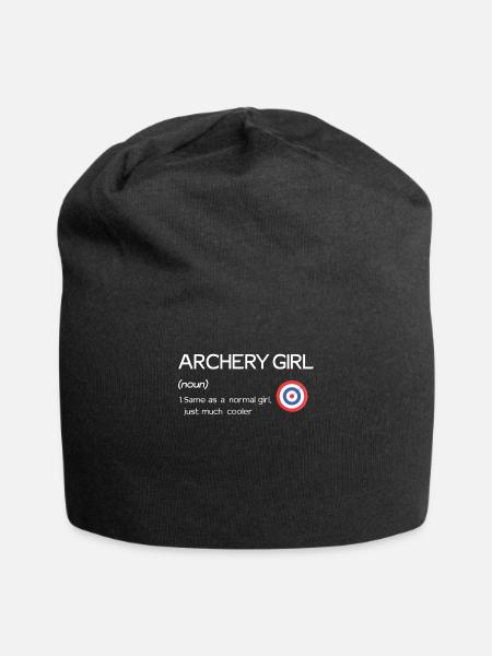 Chasse en plein air Bow Arrow Archer Archery Fille - Bonnet en jersey - noir