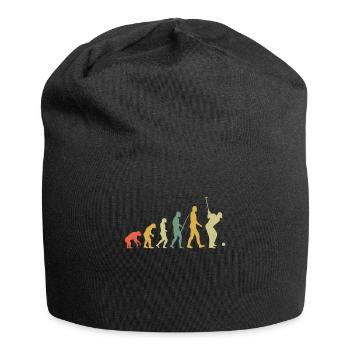 Évolution du joueur de golf Club de golf Golfeur Golf Rétro - Bonnet en jersey - noir - Devant