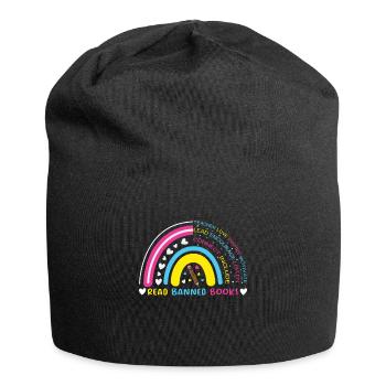 Rainbow I Read Banned Book Lover Reader Read - Jersey-Beanie - Schwarz - Vorne