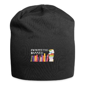 Ich bin mit dem verbotenen Bücherregal-Liebhaber Leser Read - Jersey-Beanie - Schwarz - Vorne