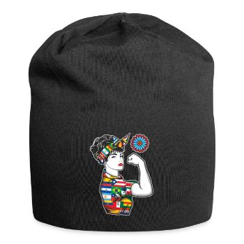 Girl Celebrate National Hispanic Heritage - Jersey Beanie - black - Front