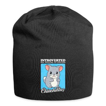 Propriétaire de chinchilla | Cadeau de chinchillas mignons - Bonnet en jersey - noir - Devant