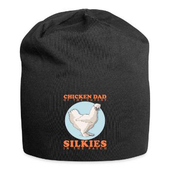 Silk Chicken Dad Silkie Chicken Silk Chickens Cadeau - Bonnet en jersey - noir - Devant