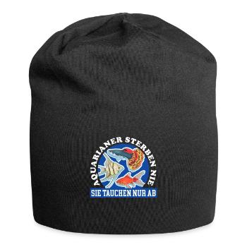 Aquarium Aquaristik Aquarianer Zierfisch Geschenk - Jersey-Beanie - Schwarz - Vorne
