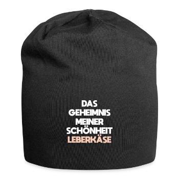 Geheimnis Schönheit Leberkäse Fleischkäsweckle - Jersey-Beanie - Schwarz - Vorne