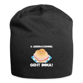 Leberkassemmel Geht Imma Bayrische Tradition - Jersey-Beanie - Schwarz - Vorne