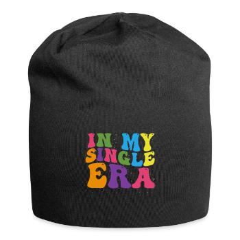 In my single era - Jersey Beanie - black - Front