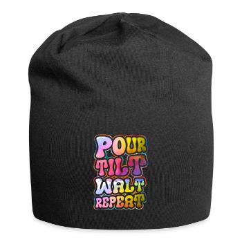 Cool Artist Art Acrylic Painting Casting Color - Jersey Beanie - black - Front