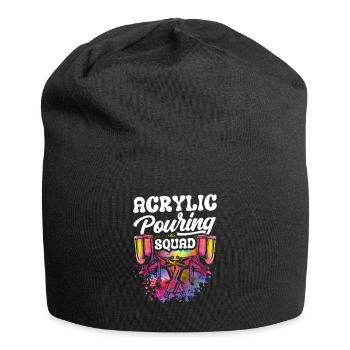 Cool Artist Art Acrylic Painter Casting Color - Jersey Beanie - black - Front