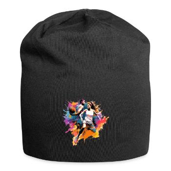 BASKETBALL pour toujours! - Bonnet en jersey - noir - Devant
