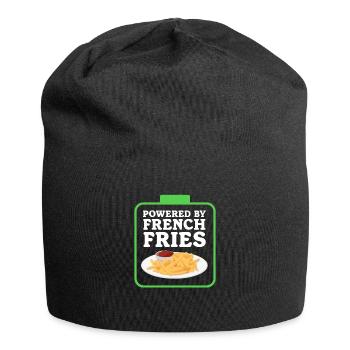 Pommes Frites Fast Food Fritten Fastfood Geschenk - Jersey-Beanie - Schwarz - Vorne