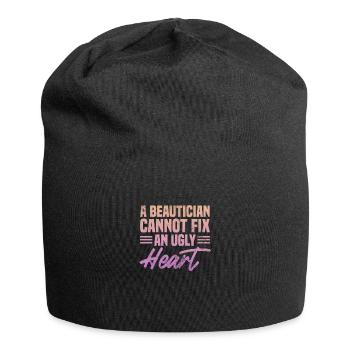 Kosmetikerin - Jersey-Beanie - Schwarz - Vorne