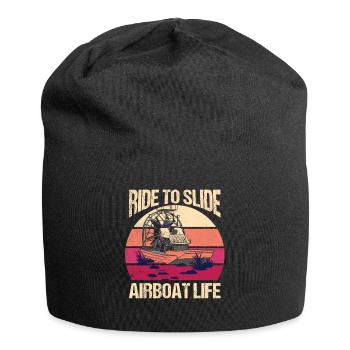 Ride To Slide Airboat Life Propeller Swamp Hydropl - Jersey-Beanie - Schwarz - Vorne