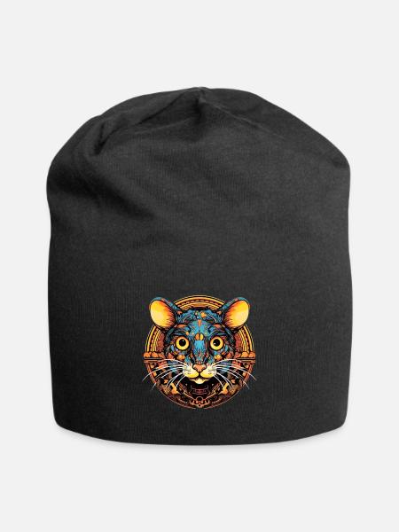 Cheddar Cheese Maus - Jersey-Beanie - Schwarz