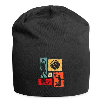 Retro Basketball Player - Jersey-Beanie - Schwarz - Vorne
