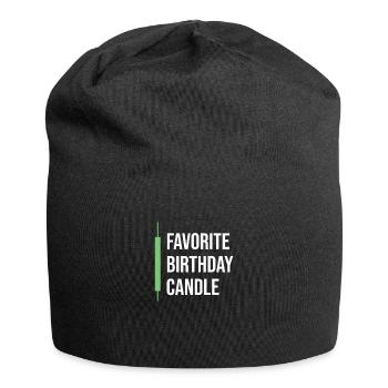 Bougie d’anniversaire préférée - Trading Stock Market - Bonnet en jersey - noir - Devant