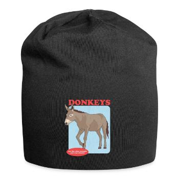 Esel Eselbesitzer Eselchen Eselliebhaber Geschenk - Jersey-Beanie - Schwarz - Vorne