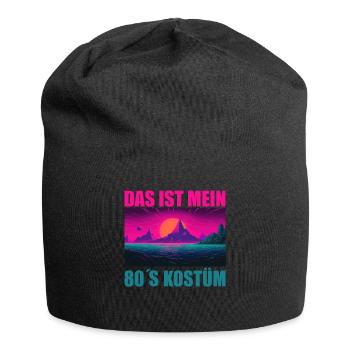 80er Motto Party Das ist mein 80er Jahre Kostüm - Jersey-Beanie - Schwarz - Vorne