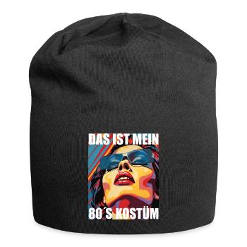 80er Motto Party Das ist mein 80er Jahre Kostüm - Jersey-Beanie - Schwarz - Vorne