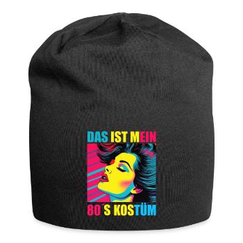 80er Motto Party Das ist mein 80er Jahre Kostüm - Jersey-Beanie - Schwarz - Vorne