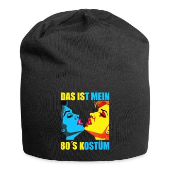 80er Motto Party Das ist mein 80er Jahre Kostüm - Jersey-Beanie - Schwarz - Vorne