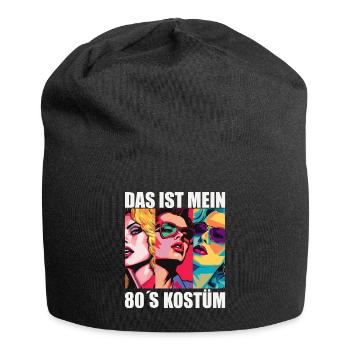 80er Motto Party Das ist mein 80er Jahre Kostüm - Jersey-Beanie - Schwarz - Vorne
