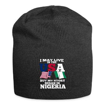 Nigéria - Bonnet en jersey - charbon - Devant