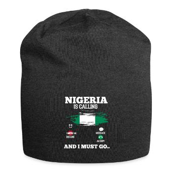 Nigéria - Bonnet en jersey - charbon - Devant