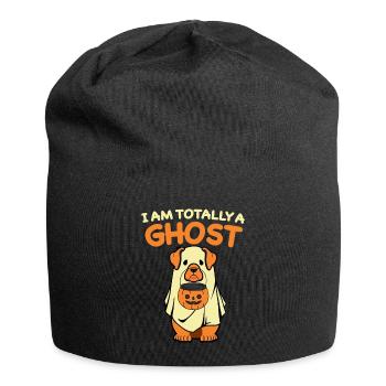 Je suis totalement un fantôme: chien mignon comme un fantôme - Bonnet en jersey - noir - Devant