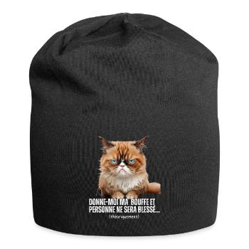 Chats mèmes sarcastique humoristiques - Bonnet en jersey - noir - Devant