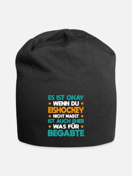 Eishockey Für Begabte Eishockeyspieler Geschenk - Jersey-Beanie - Schwarz