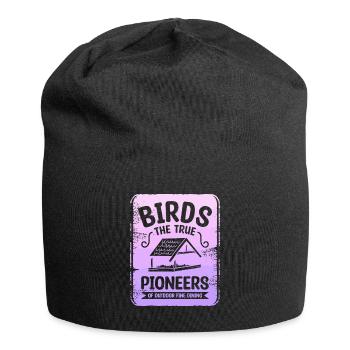 Birds The True Pioneers Of Outdoor Fine Dining - Jersey Beanie - black - Front