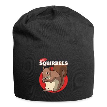 Cute Squirrel Grey Squirrel Squirrel Gift - Jersey Beanie - black - Front