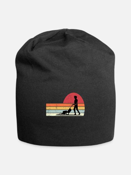 Lawn mower - Jersey-Beanie - Schwarz