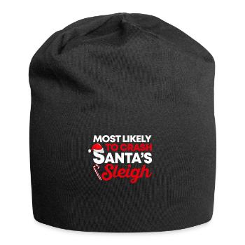 Der wahrscheinlichste Absturz des Schlittens - Jersey-Beanie - Schwarz - Vorne