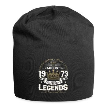 50. Geburtstag Mann August Jahrgang 1973 Legendary - Jersey-Beanie - Schwarz - Vorne