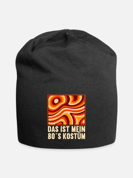 80er Motto Party Das ist mein 80er Jahre Kostüm - Jersey-Beanie - Schwarz