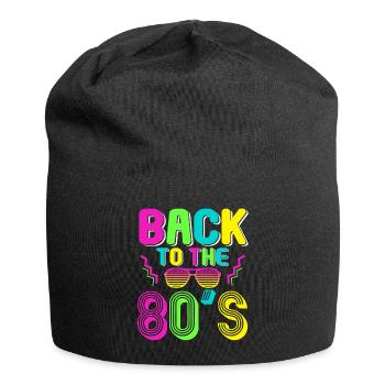 80s Themed Party Back to the 80s Costume - Jersey Beanie - black - Front