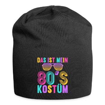 80er Motto Party Das ist mein 80er Jahre Kostüm - Jersey-Beanie - Schwarz - Vorne