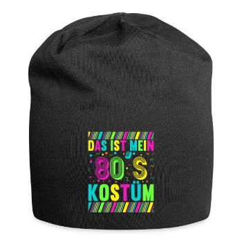 80er Motto Party Das ist mein 80er Jahre Kostüm - Jersey-Beanie - Schwarz - Vorne
