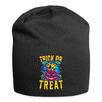Psychedelic Halloween Design: Trick or Treat! - Jersey Beanie - black - Front
