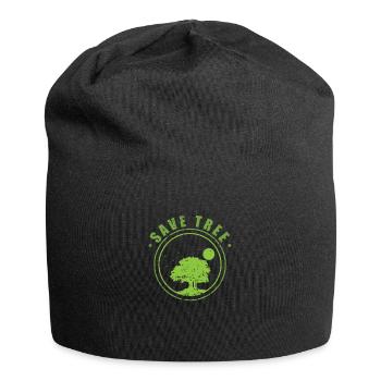 Save Tree Natur Wälder Blätter Umwelt - Jersey-Beanie - Schwarz - Vorne